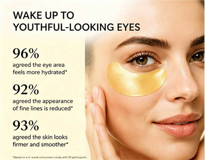 Custata 24K Gold Collagen Eye Patches – Anti-Aging Under Eye Masks for Puffiness, Dark Circles & Fine Lines