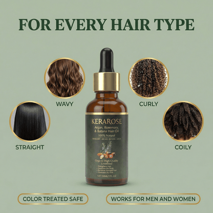 Kerarose™ Argan Rosemary & Batana Hair Oil